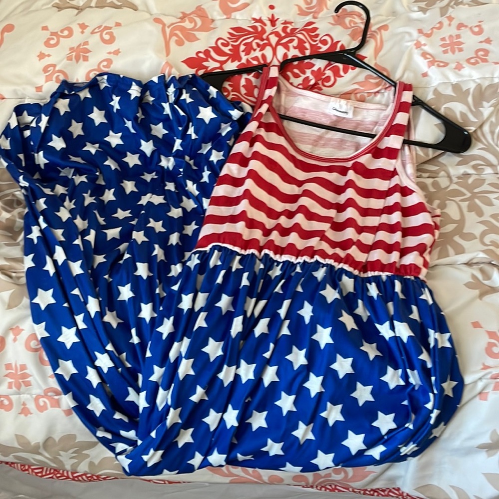 Lg American flag style summer dress